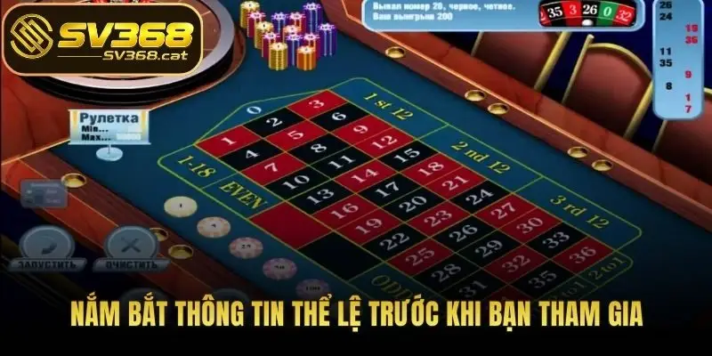 Nắm bắt thông tin thể lệ trước khi bạn tham gia